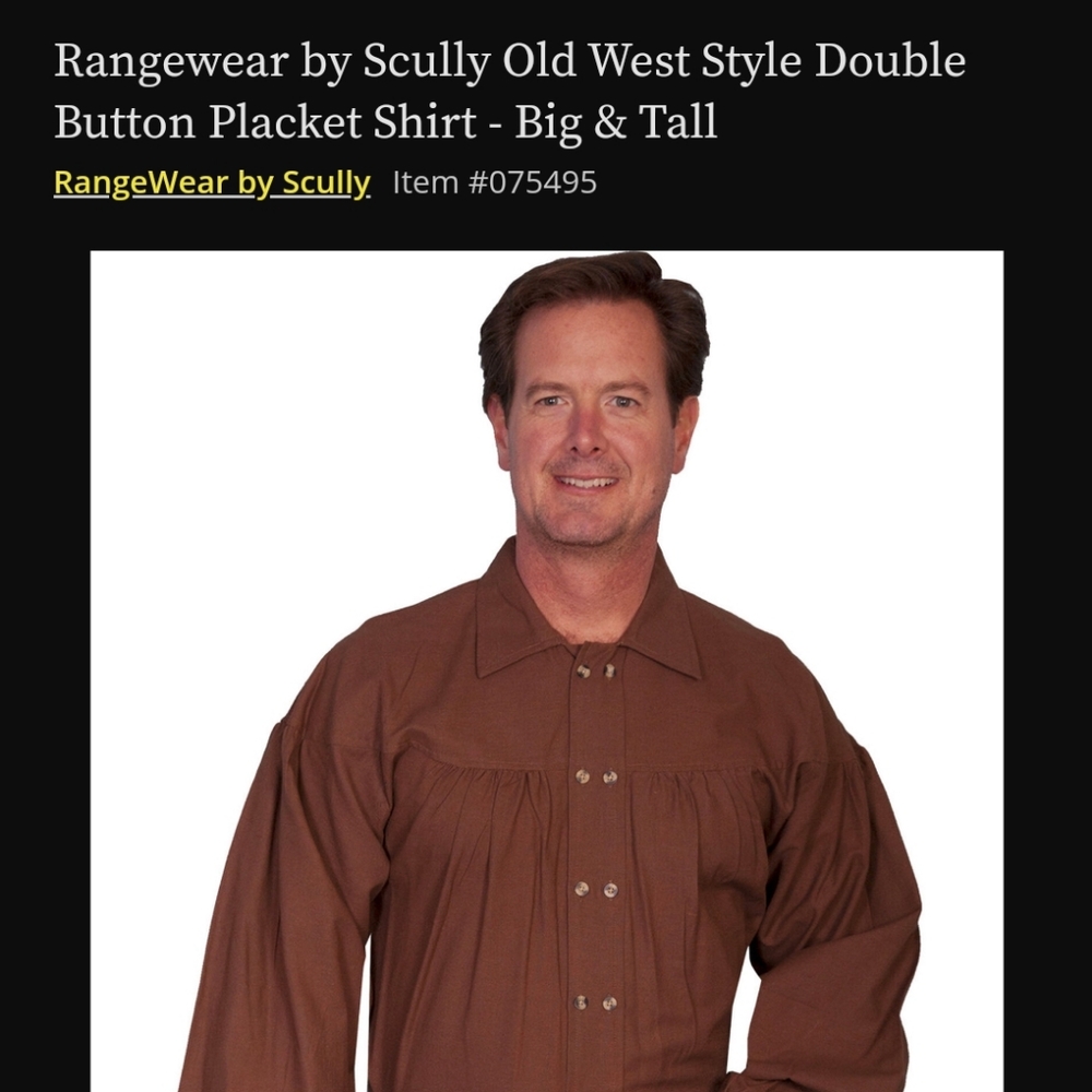 Scully Western Rangewear Double Placket Buttondown Gathered Yokes Gorp Outdoor M - Picture 5 of 13